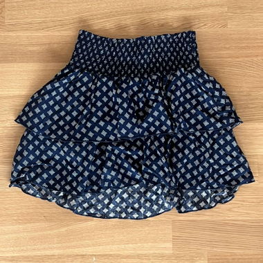 Women’s Blue Patterned Mini Skirt