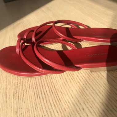Reformation - Red leather sandals