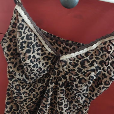 Leopard top with thin straps