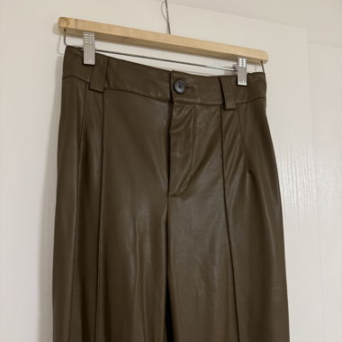 Pantalon Zara similicuir marron XS
