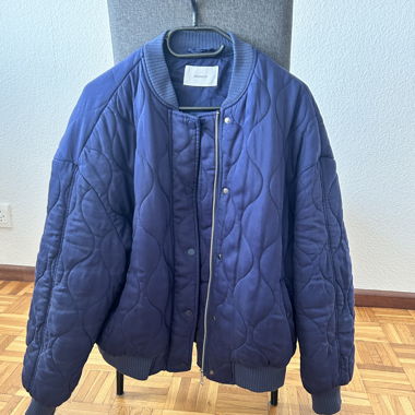 Bomber imbottito trapuntato blu Promod