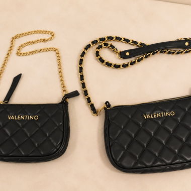 Borsa a tracolla imbottita Valentino blu navy