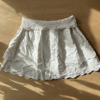 White Broderie Skirt
