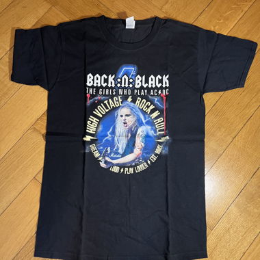 T-shirt noire Back in Black acdc 100% coton