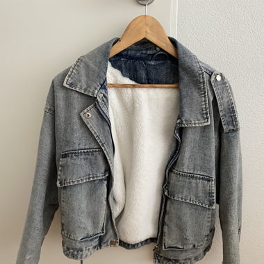 padded denim jacket