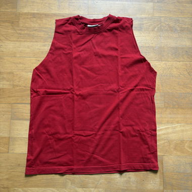 Rotes ärmelloses Tanktop/Hemd (L)