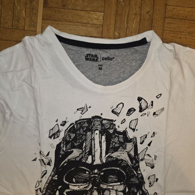 Weisses Star Wars T‑Shirt Darth Vader M
