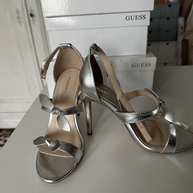 High Heels Sandalette, silber
