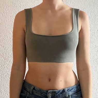 Crop top vert kaki