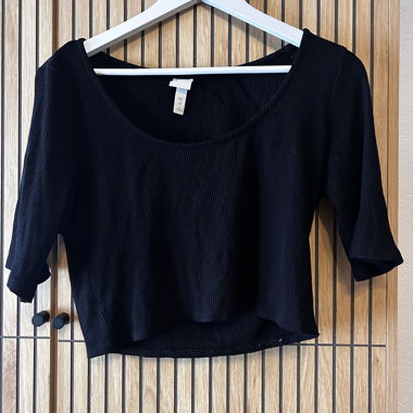 Black H&M Crop Top, Size L