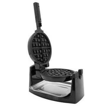 Black round waffle maker