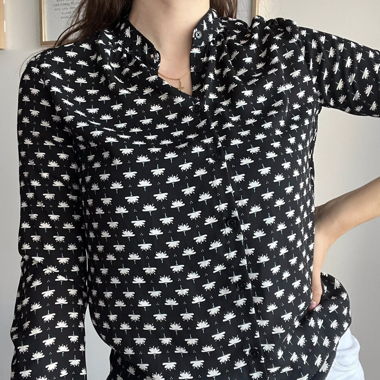 Chemisier noir Monoprix femme taille 34 taille Xs