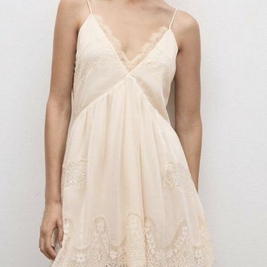 Beige Lace Dress by MNG