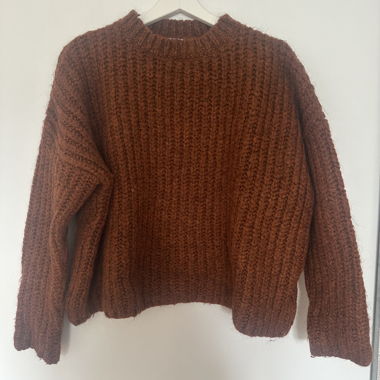 Maglione in maglia marrone