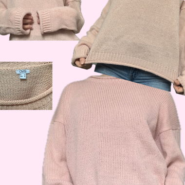 rosa lachs pullover