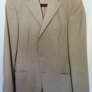 Sakko, beige, meliert, Gr. 48, Einreiher, 3 Knöpfe