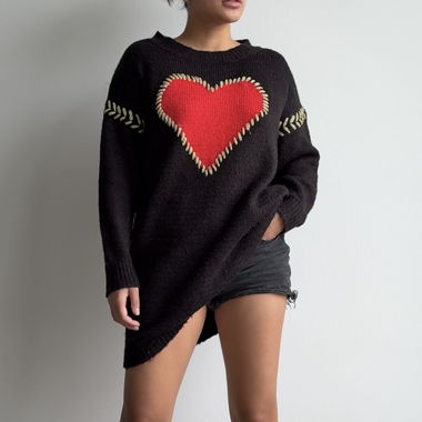 HEART SWEATER DRESS