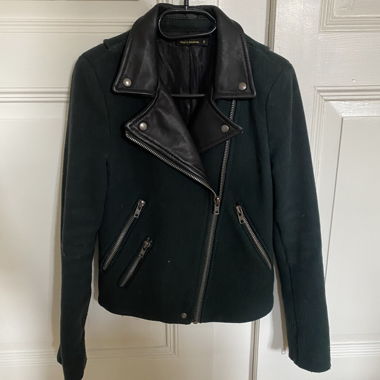 Veste feutre/cuir