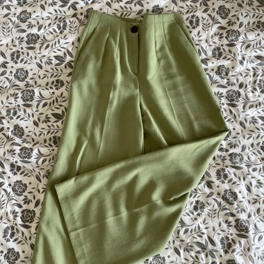 Stoffhose Grün Bershka