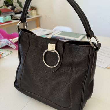 Borsa in pelle Furla marrone