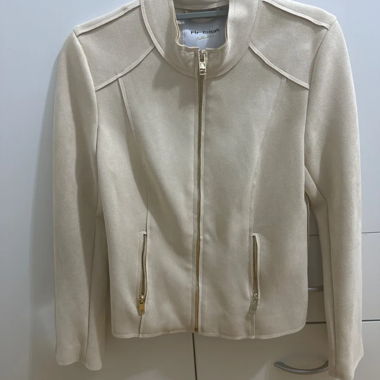 Beige Jacke mit Reissverschluss