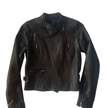 True Religion Leder-Bikerjacke
