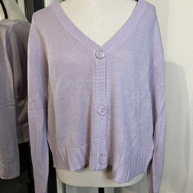 Lilac Knit Cardigan