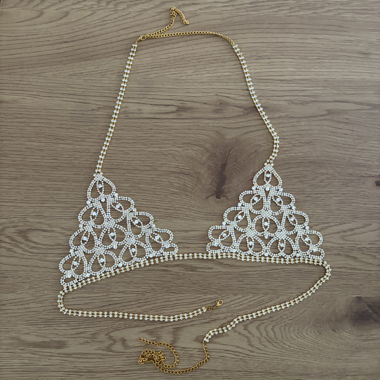 Diamond-effect Rhinestone Lingerie Set 