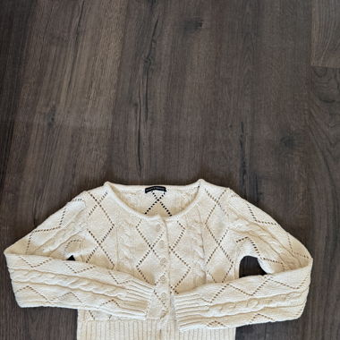 Cream cropped cardigan 