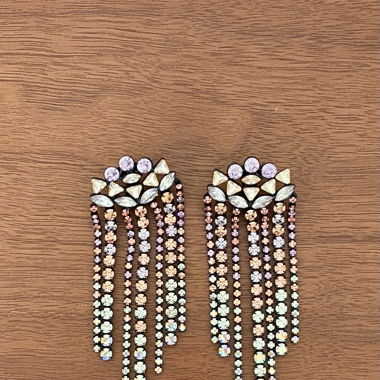 Boucles d’oreilles pendantes à strass