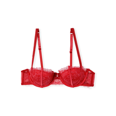 Rote Spitzen-Bustier