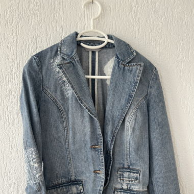 distressed jeansblazer