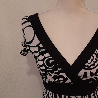 Kleid Schwarz/Weiss Muster