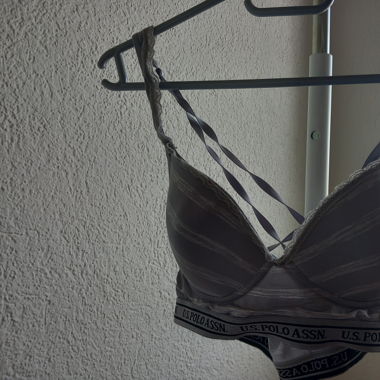 Grey sports bra
