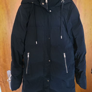 Cappotto lungo imbottito nero ZARA EUR XS