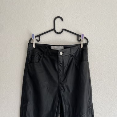 Pantalon en cuir noir