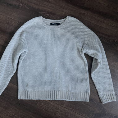 Maglione a coste beige