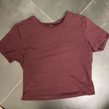 Burgundy H&M crop top