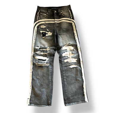 Racer Worldwide Destroyed Jeans grau, W28