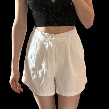Shorts Taille Haute Blancs