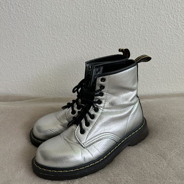 Silver ankle boots