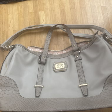 Vintage Y2K Guess Tasche beige Krokodilmuster
