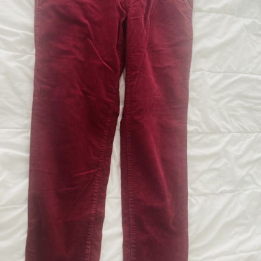 Chino en velours côtelé bordeaux New Zealand Auckland