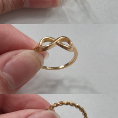 Goldfarbene Ringe