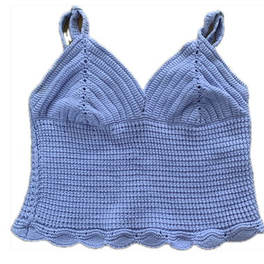 Knitted purple crop top