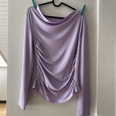 Wasserfall langarm Shirt lila