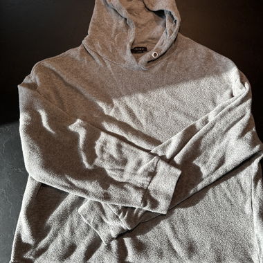 Grey Hooded Sweater by AMISU