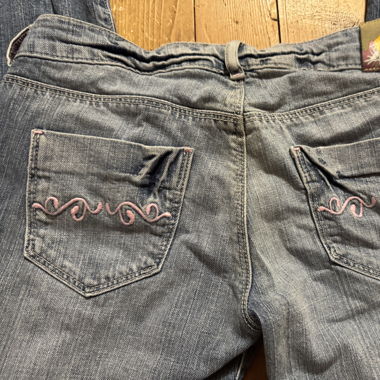 Y2k Jeans, vintage Jeans, pink stitches