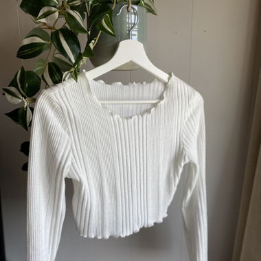 Weisses Crop-Top
