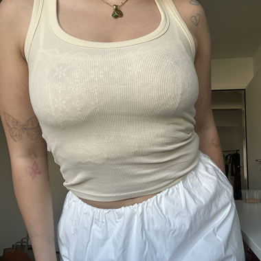 19 Rib Top Pastel Yellow